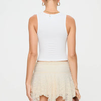 Lifas Lace Mini Skirt Cream