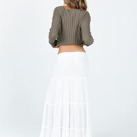 Miriah Maxi Skirt White Petite