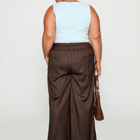 Cedars Low Rise Pant Brown Stripe Curve