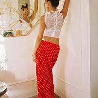 Hayze Maxi Skirt Red / White Polka