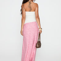 Gorgina Tie Maxi Skirt Pink Multi