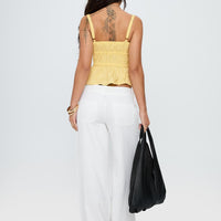 Pedra Wide Leg Pant White