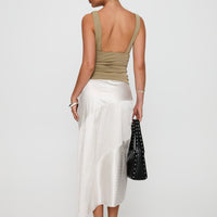 Priscella Asymmetrical Midi Skirt Multi
