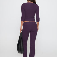 Truth Be Told Straight Leg Pant Purple