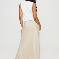 All In Maxi Skirt Beige