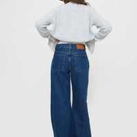 Shima Low Rise Straight Leg Jeans Mid Wash