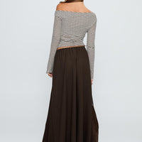 Hallee Maxi Skirt Brown