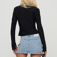 Pacific Coast Denim Cargo Skirt Light Wash