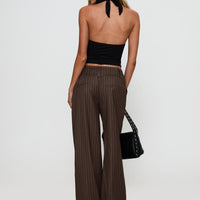 Cedars Low Rise Pant Brown Stripe
