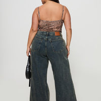 Ziggie Low Rise Baggy Jeans Antique Wash Curve