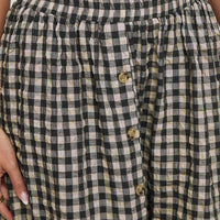 Cartmel Check Maxi Skirt Black / Cream