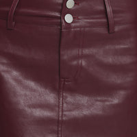 Magee Faux Leather Mini Skirt Burgundy
