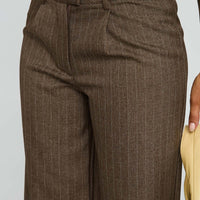 Broadcast Pants Beige Pinstripe