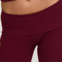 Closed Eyes Flared Pants Maroon
