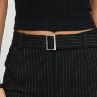 Pagano Pinstripe Flare Pants Black