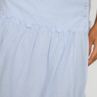 Cascades Low Rise Midi Skirt Blue / White Stripe