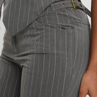 Calexico Buckle Pant Grey Pinstripe