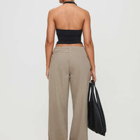 Paltrow Mid Rise Wide Leg Cargo Jeans Washed Brown