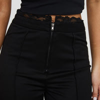 Stellina Slim Fit Flared Pants Black