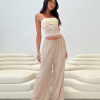 Ogilvie Linen Blend Pants Beige