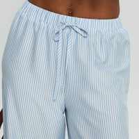 Summer Too Hot Pant Blue Stripe