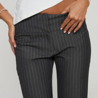 Isabeau Pant Grey Pinstripe