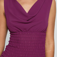 I Belong Shirred Top Wine