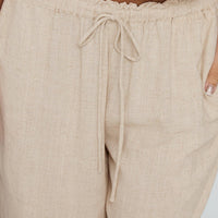 Seascape Oversize Tie Pants Natural