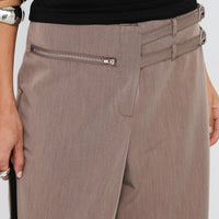 Rinah Belted Pants Brown