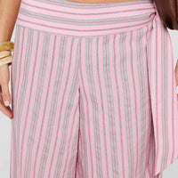 Wave Dancer Tie Pant Pink Stripe