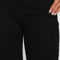 Truth Be Told Straight Leg Pant Black