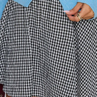 Sohogirl Flowy Mini Skirt Black / White Gingham