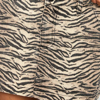 So Confident Mini Skirt Tiger