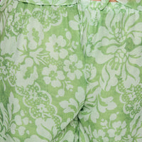 Finesse Pants Green Floral Curve