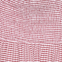 Real Love Baby Shirred Mini Skirt Red White Check