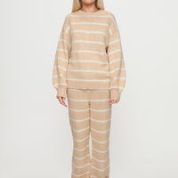 Read Your Mind Knit Pant Cream Stripe