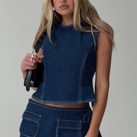 Countryside Skort Blue Denim