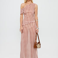 Surina Skirt Peach Check