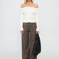 Briellea Thick Waistband Pant Pinstripe