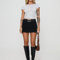 Aster Mini Skirt Black