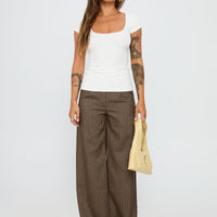 Broadcast Pants Beige Pinstripe