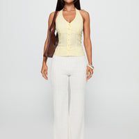 Leisure State Knit Pant White