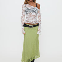 Dreamcatcher Lace Maxi Skirt Green