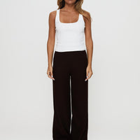 Montana Knit Pants Chocolate Brown