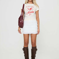 Blooma Mini Skirt White