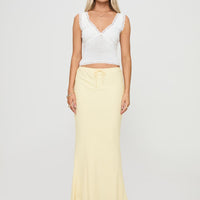 Mercer Linen Blend Maxi Skirt Lemon
