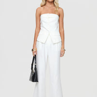 Change It Up Strapless Top White