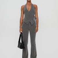 Calexico Buckle Pant Grey Pinstripe