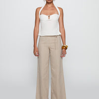 Rush Hours Tie Up Pants Beige
