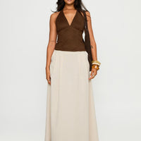 Bohemian Spirit Maxi Skirt Beige